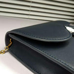 DIOR SADDLE CALFSKIN LEATHER CLUTCH DARK BLUE D66201