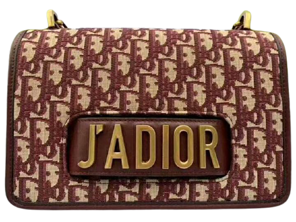 DIOR J'ADIOR FLAP CANVAS GOLD HARDWARE BURGUNDY D10050301