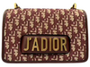 DIOR J'ADIOR FLAP CANVAS GOLD HARDWARE BURGUNDY D10050301