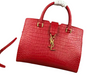 SAINT LAURENT CABAS YSL SMALL IN SMOOTH LEATHER RED