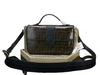 FENDI DOUBLE SIDED FF CANVAS LEATHER SHOULDER BAG FFDS009