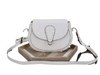 FENDI SADDLEBAG LEATHER SHOULDER BAG WHITE