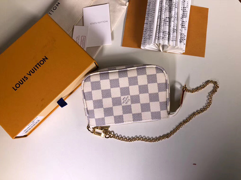 LOUIS VUITTON DAMIER AZUR CANVAS MINI POCHETTE ACCESSOIRES N58010