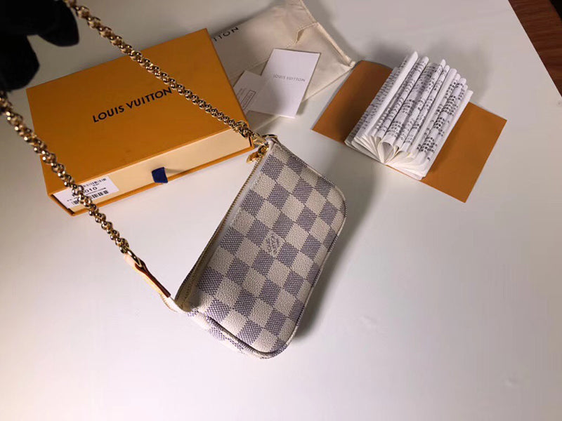 LOUIS VUITTON DAMIER AZUR CANVAS MINI POCHETTE ACCESSOIRES N58010