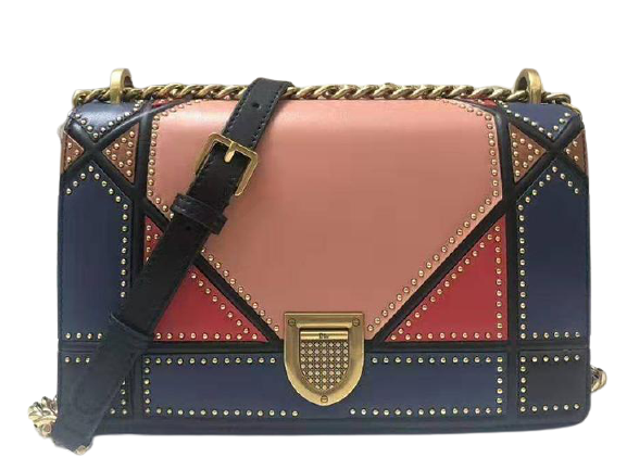 DIOR LARGE DIORAMA BAG IN MULTI COLOURED PATCHWORK