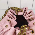 DIOR MISS DIOR LAMBSKIN BUCKET BAG PINK