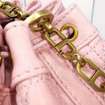 DIOR MISS DIOR LAMBSKIN BUCKET BAG PINK