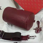 DIOR ROLLER POUCH IN DENIM GRAINED CALFSKIN BURGUNDY