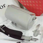 DIOR ROLLER POUCH IN DENIM GRAINED CALFSKIN GREY