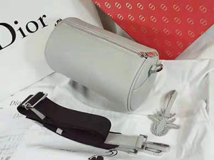 DIOR ROLLER POUCH IN DENIM GRAINED CALFSKIN GREY