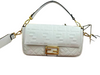 FENDI BAGUETTE LAMB LEATHER WHITE