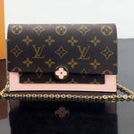 LOUIS VUITTON MONOGRAM CANVAS FLORE CHAIN WALLET M67405