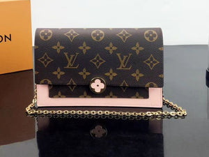 LOUIS VUITTON MONOGRAM CANVAS FLORE CHAIN WALLET M67405