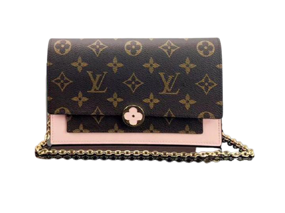 LOUIS VUITTON MONOGRAM CANVAS FLORE CHAIN WALLET M67405