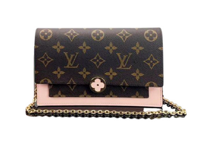 LOUIS VUITTON MONOGRAM CANVAS FLORE CHAIN WALLET M67405