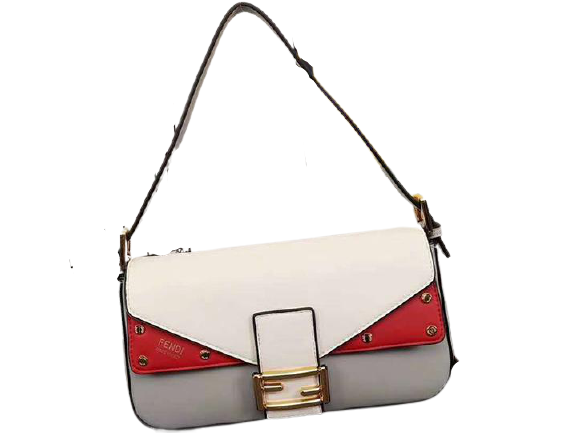 FENDI BAGUETTE FF CROSSBODY BAG RED WHITE