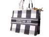 DIOR BLACK WHITE PLAID TOTE BAG