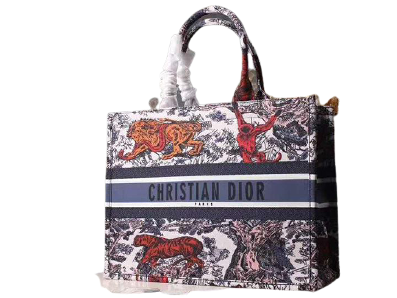 DIOR BOOK TOTE TOILE DE JOUY BAG BLUE