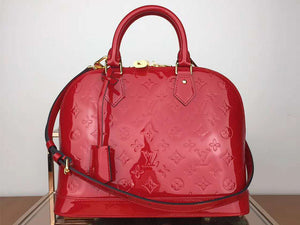 LOUIS VUITTON MONOGRAM VERNIS ALMA PM CHERRY M91611