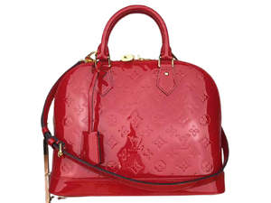 LOUIS VUITTON MONOGRAM VERNIS ALMA PM CHERRY M91611