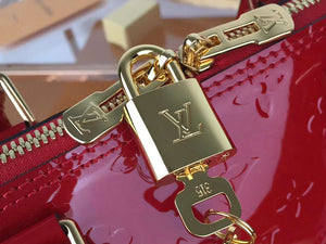 LOUIS VUITTON MONOGRAM VERNIS ALMA PM CHERRY M91611