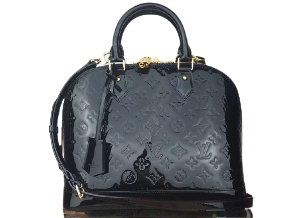 LOUIS VUITTON MONOGRAM VERNIS ALMA PM NOIR M91611