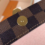 LOUIS VUITTON DAMIER CANVAS EBENE VAVIN CHAIN WALLET CREME N60237