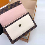 LOUIS VUITTON DAMIER CANVAS EBENE VAVIN CHAIN WALLET CREME N60237