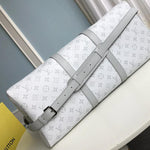 LOUIS VUITTON MONOGRAM CANVAS KEEPALL BANDOULIÈRE 50 WHITE M44643