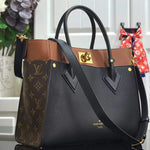 LOUIS VUITTON MONOGRAM CANVAS ON MY SIDE CALF LEATHER BROWN AND BLACK M53823