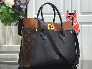 LOUIS VUITTON MONOGRAM CANVAS ON MY SIDE CALF LEATHER BROWN AND BLACK M53823