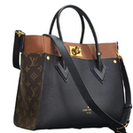 LOUIS VUITTON MONOGRAM CANVAS ON MY SIDE CALF LEATHER BROWN AND BLACK M53823