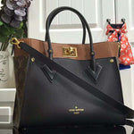 LOUIS VUITTON MONOGRAM CANVAS ON MY SIDE CALF LEATHER BROWN AND BLACK M53823