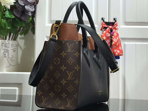 LOUIS VUITTON MONOGRAM CANVAS ON MY SIDE CALF LEATHER BROWN AND BLACK M53823