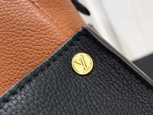 LOUIS VUITTON MONOGRAM CANVAS ON MY SIDE CALF LEATHER BROWN AND BLACK M53823