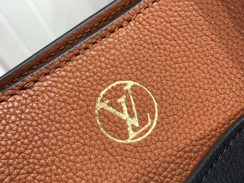 LOUIS VUITTON MONOGRAM CANVAS ON MY SIDE CALF LEATHER BROWN AND BLACK M53823