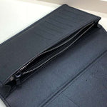 LOUIS VUITTON TAIGA LEATHER BRAZZA WALLET COLORFUL TRIM BLACK M32572