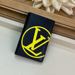 LOUIS VUITTON EPI LEATHER POCKET ORGANIZER BLACK WITH YELLOW INITIALS M67904