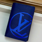 LOUIS VUITTON EPI LEATHER POCKET ORGANIZER NAVY BLUE WITH BLUE INITIALS M67904