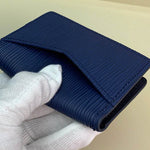 LOUIS VUITTON EPI LEATHER POCKET ORGANIZER NAVY BLUE WITH BLUE INITIALS M67904