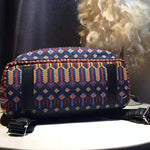 DIOR OBLIQUE WITH CHRISTIAN LOGO BACKPACK AZTEC PATTERN ORANGE