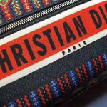 DIOR OBLIQUE WITH CHRISTIAN LOGO BACKPACK AZTEC PATTERN ORANGE