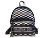 DIOR OBLIQUE WITH CHRISTIAN LOGO BACKPACK DAMIER BLACK AND WHITE