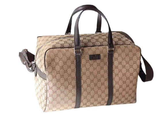 GUCCI GG SUPREME BOSTON DUFFLE BAG DARK BROWN