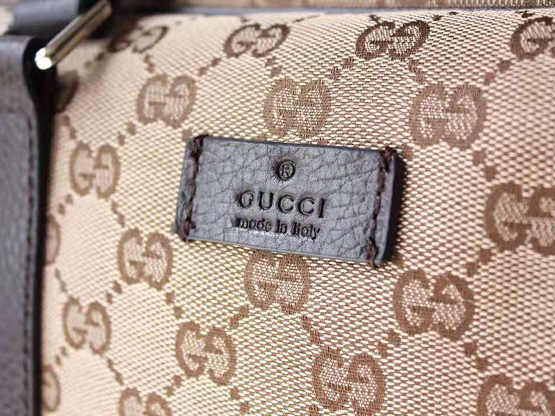 GUCCI GG SUPREME BOSTON DUFFLE BAG DARK BROWN