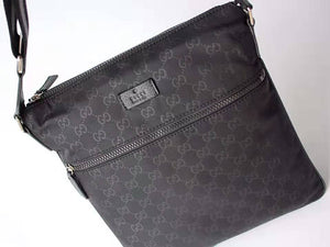 GUCCI GG NYLON GUCCISSIMA SMALL MESSENGER BAG BLACK 449185