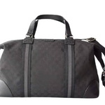 GUCCI GG NYLON GUCCISSIMA XL TRAVEL DUFFLE LUGGAGE BAG BLACK 449180