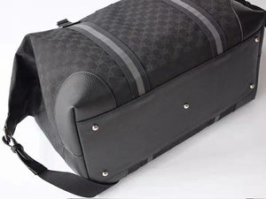 GUCCI GG NYLON GUCCISSIMA XL TRAVEL DUFFLE LUGGAGE BAG BLACK 449180