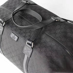 GUCCI GG NYLON GUCCISSIMA XL TRAVEL DUFFLE LUGGAGE BAG BLACK 449180