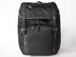 GUCCI GG GUCCISSIMA LARGE NYLON BACKPACK RUCKSACK TRAVEL BAG BLACK